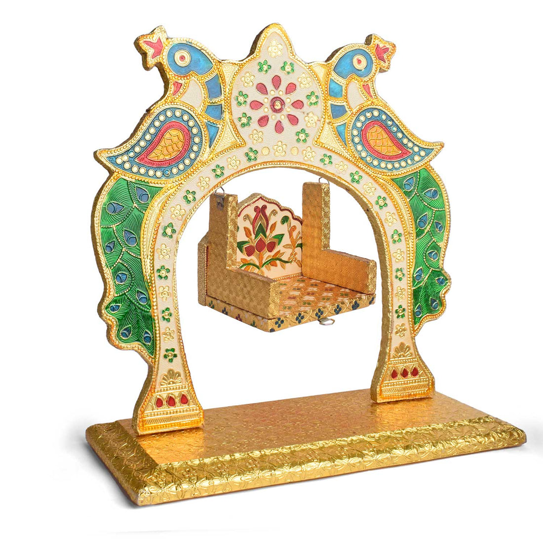 Majestic Golden Meenakari Jhula  for Laddu Gopal