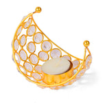 Pure Brass Moon Crystal Diya Pack of 1