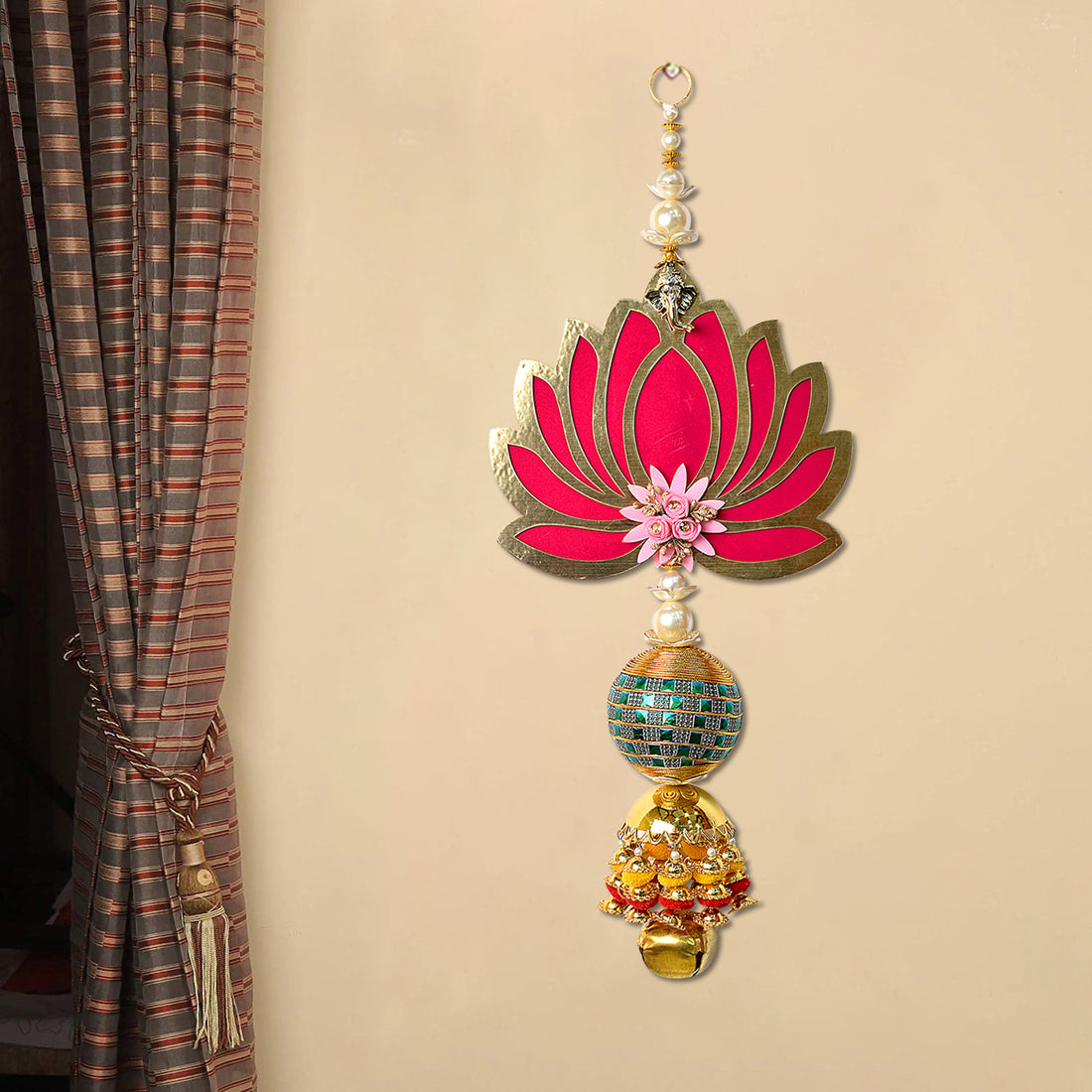 Elegant Lotus with Bell hanging | India’s Largest Pooja Accessories Brand – www.satvikstore.in

