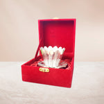 Silver Plated Lotus Diya | India’s Largest Brass Idols Brand - www.satvikstore.in