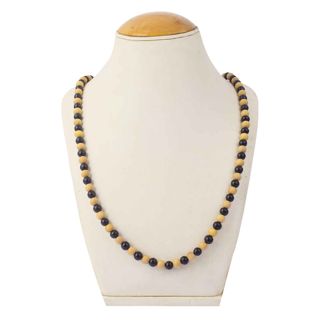 Ebony & White Scented Mala 108+1 Beads Peace & Positivity Govt Certified
