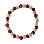 Buddha Red and White Sandalwood Bracelet