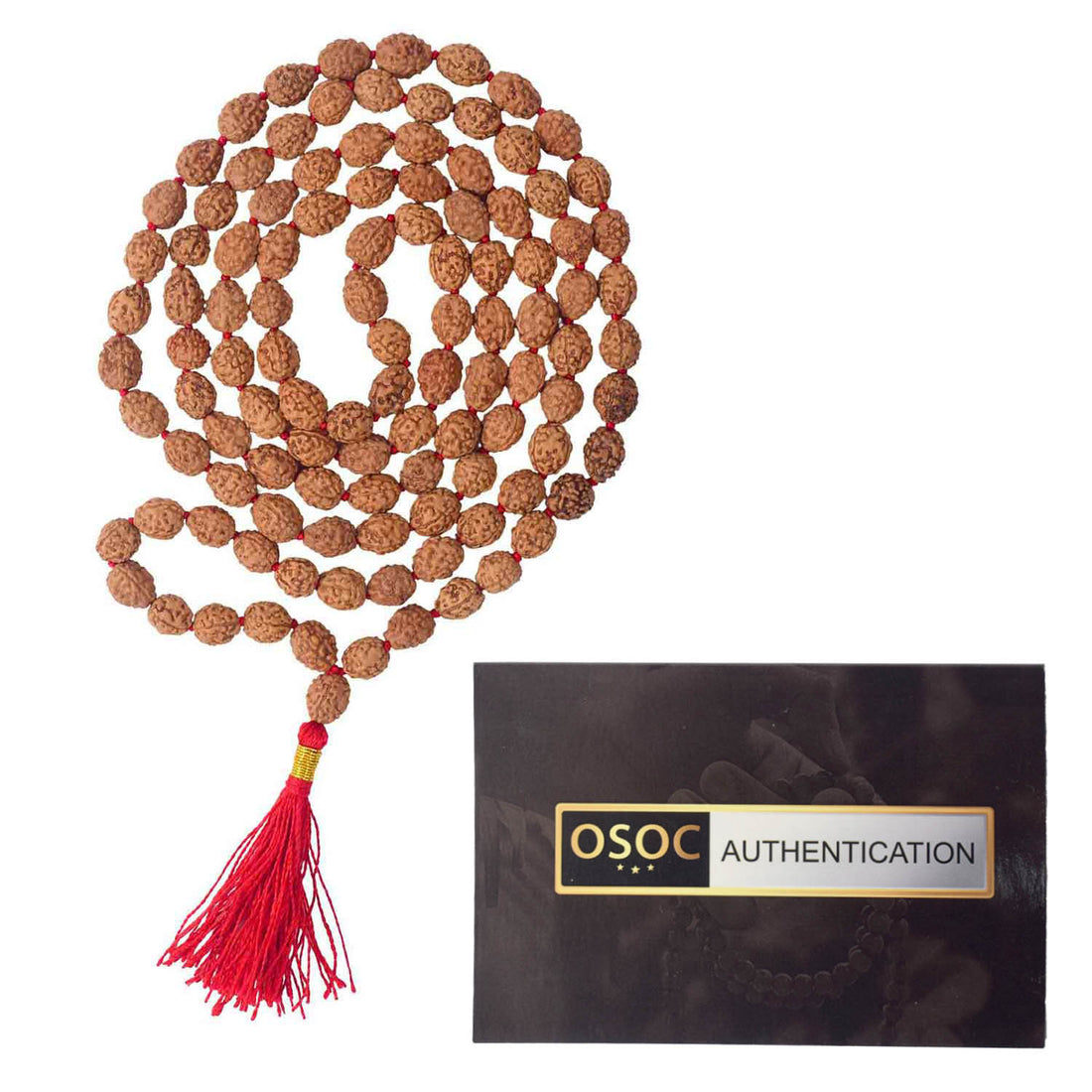 4 Mukhi Pathariya Rudraksha mala 6-7mm