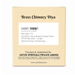 Pure Brass Crystal Glow Chimney Diya