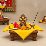 Yellow Cotton Cloth – 1.25 Meter for Pooja & Rituals