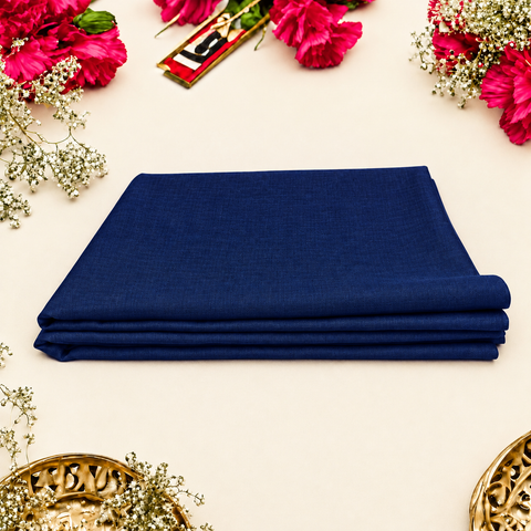 Blue Cotton Cloth – 1.25 Meter for Pooja & Rituals