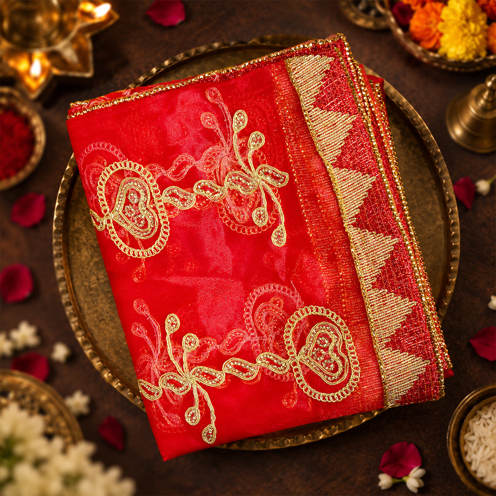 Sacred Puja Mata Ki Chunni (85x39 inch)