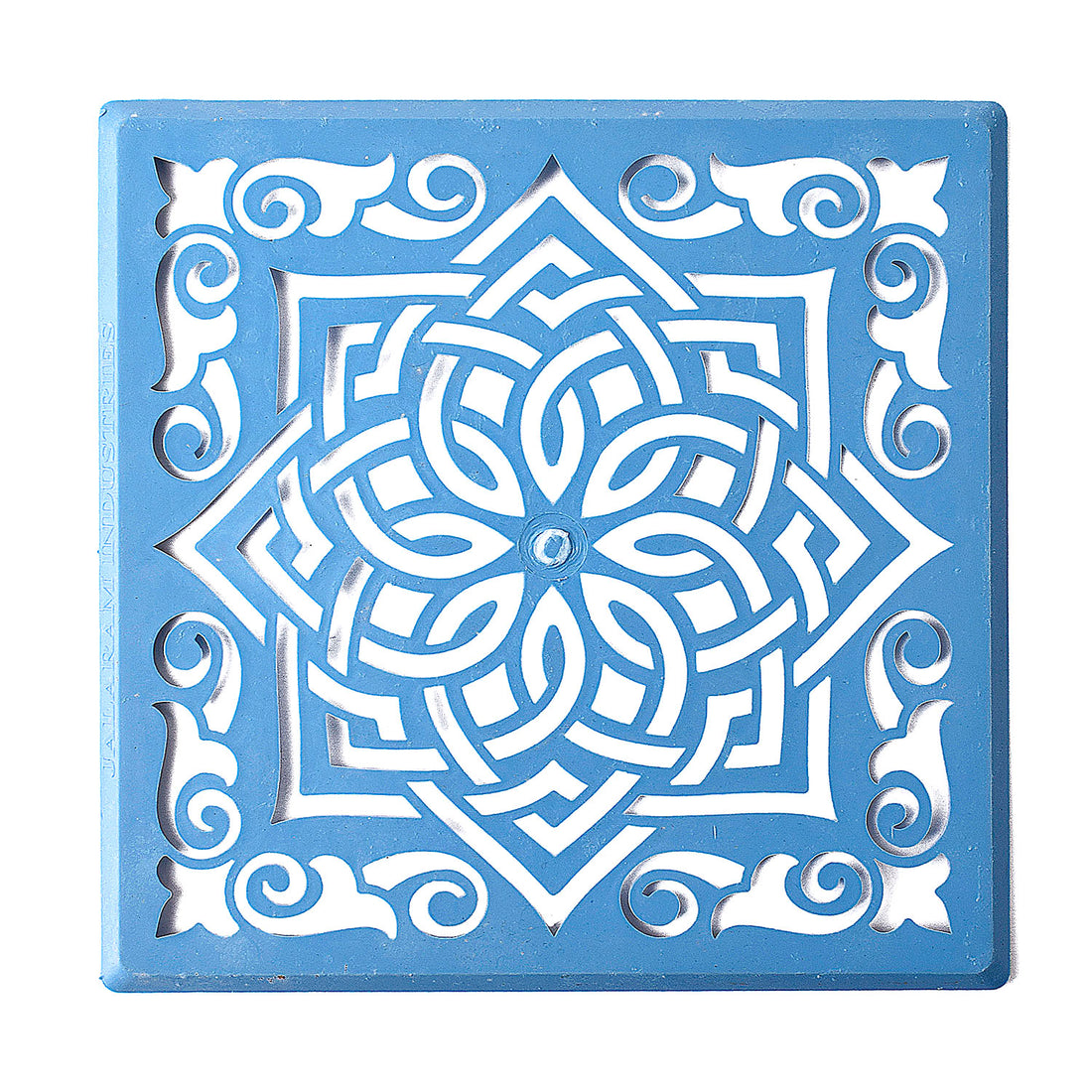 Square Geometric Interlocking Rangoli Stencil