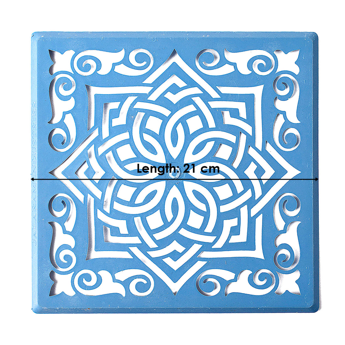 Square Geometric Interlocking Rangoli Stencil