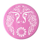 Reusable Pink Round Peacock Design Rangoli Stencils