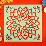 Traditional Indian Festival Floor Art Rangoli Stencil