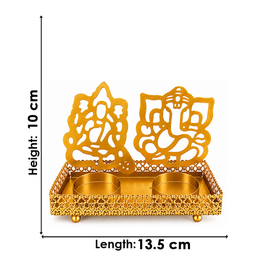 Decorative Lord Ganesh and Lakshmi Shadow Diya