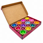 12 Pcs Handcrafted Floral Scalloped Diwali Clay Diyas