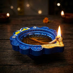 12 Pack Designer Multicolor Golden Crown Spout Clay Diyas