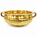 8 Inch Embossed Decorative Brass Designer Urli