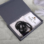 Premium Hakik Jap Mala Crystal Black turmaline