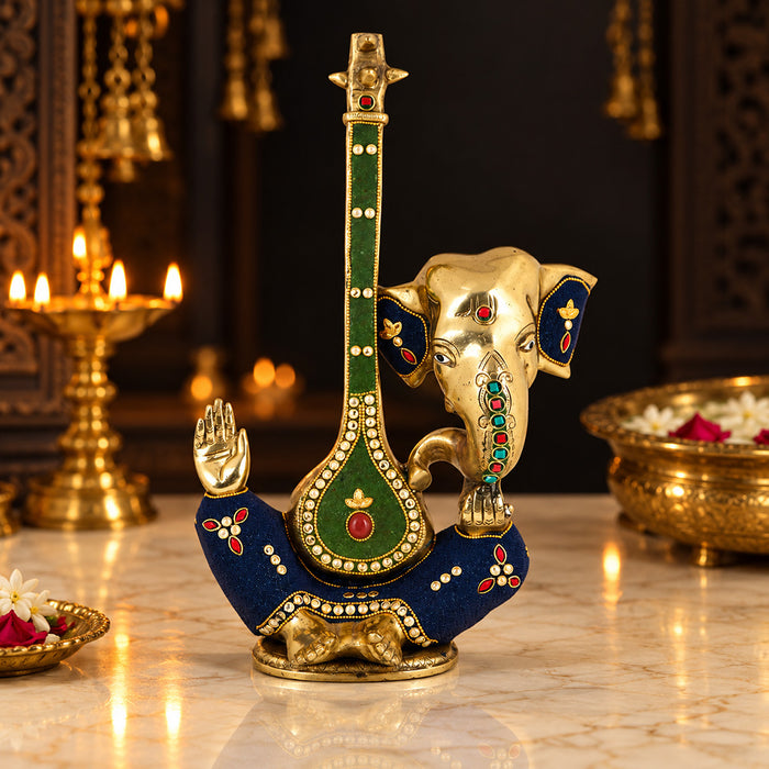 Auspicious Brass Lord Ganesha Statue