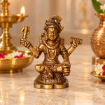 3.3 Inch Brass Chaturbhuj Shiva Ji Idol