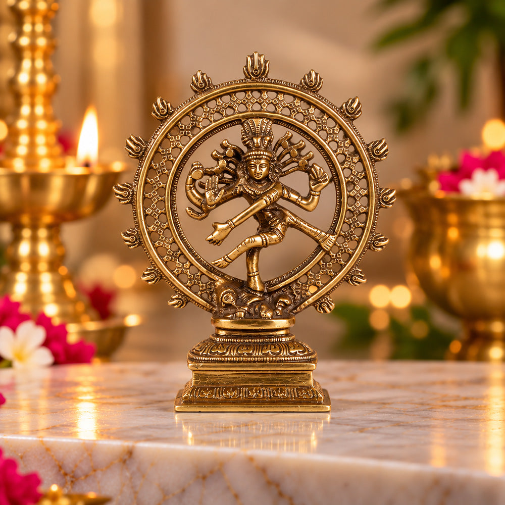 2.9 Inch Brass Nataraj Idol