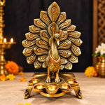 14 Inch Stylish Peacock Panch Diya