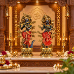 15.2 Inch Gorgeous Radha Krishna Brass Idol