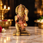 3.1 Inch Exquisite Pure Brass Hanuman Idol Statue