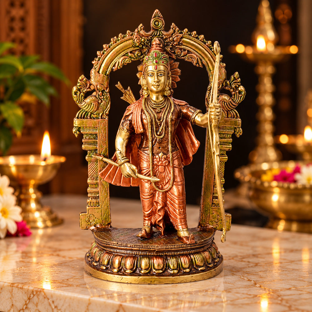 12.7 Inch Brass Ram Idol – A Divine Symbol of Strength and Beauty