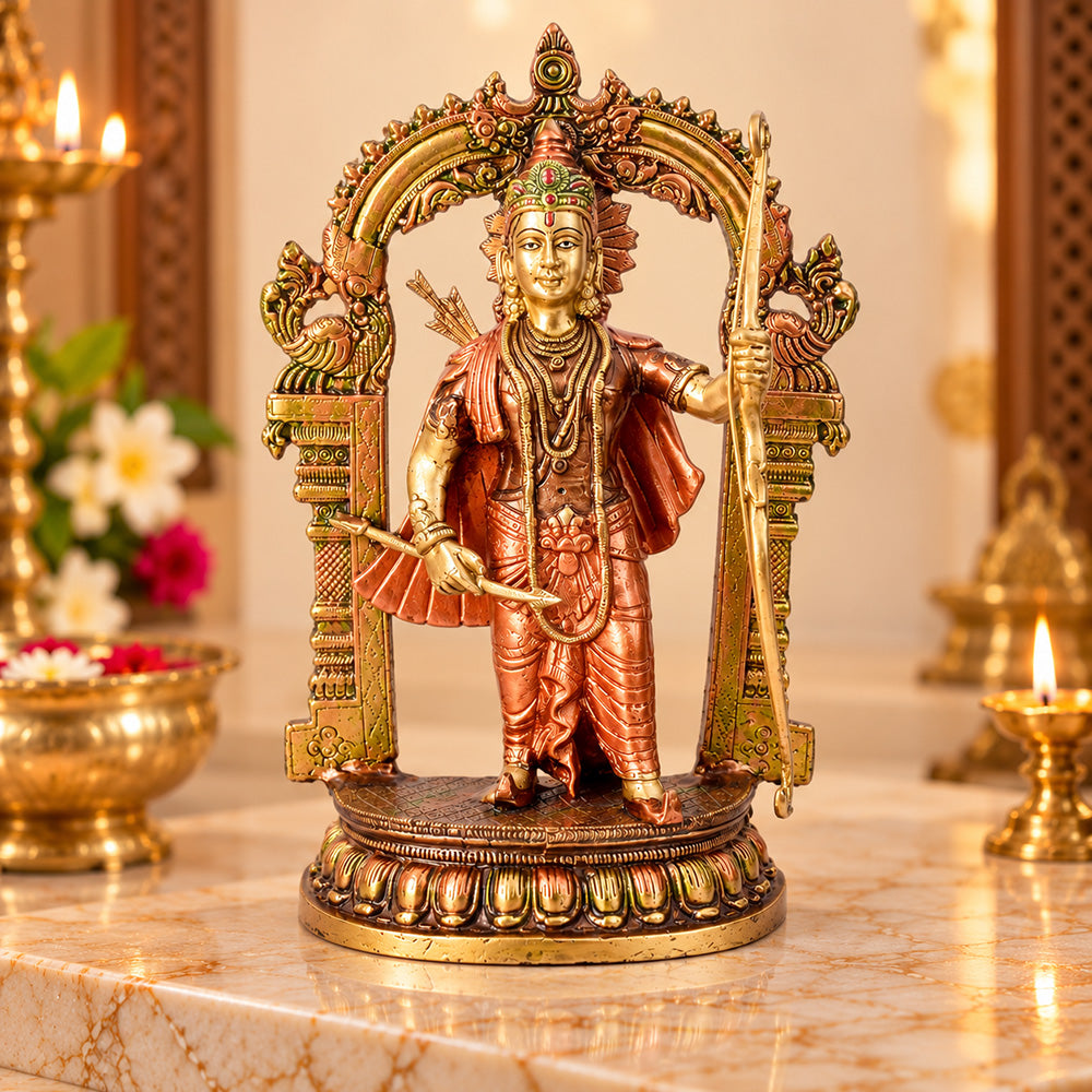 12.7 Inch Brass Ram Idol – A Divine Symbol of Strength and Beauty