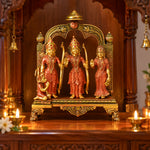 12.5 Inch Majestic Brass Ram Darbar Idol with Royal Touch of Divine Elegance
