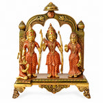12.5 Inch Majestic Brass Ram Darbar Idol with Royal Touch of Divine Elegance