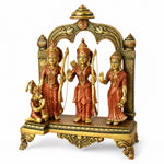12.5 Inch Majestic Brass Ram Darbar Idol with Royal Touch of Divine Elegance