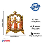 12.5 Inch Majestic Brass Ram Darbar Idol with Royal Touch of Divine Elegance
