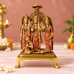 19.4 Inch Exquisite Brass Ram Darbar Idol – Spiritual Home Décor Piece