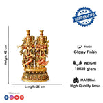 12.2 Inch Stunning Radha Krishna Brass Idol