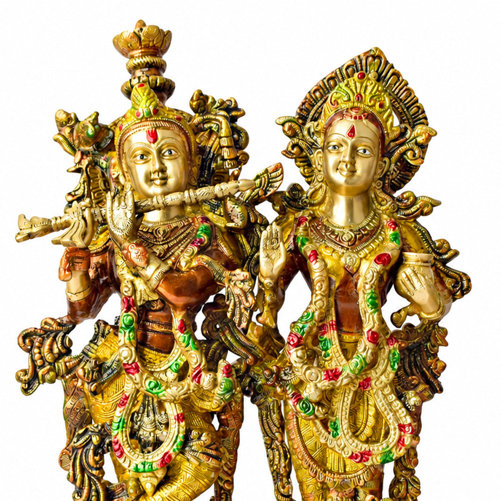16.5 Inch Gorgeous Radha Krishna Brass Idol 16.5 Inch