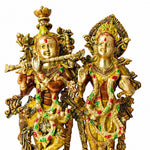 16.5 Inch Gorgeous Radha Krishna Brass Idol 16.5 Inch