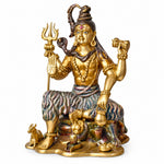 18.5 Inch Handcrafted Brass Statue of Lord Shiva