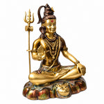 17 Inch Brass Shiva Idol in Meditative Posture