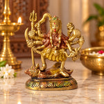6 Inch Handcrafted Brass Kali Mata Idol