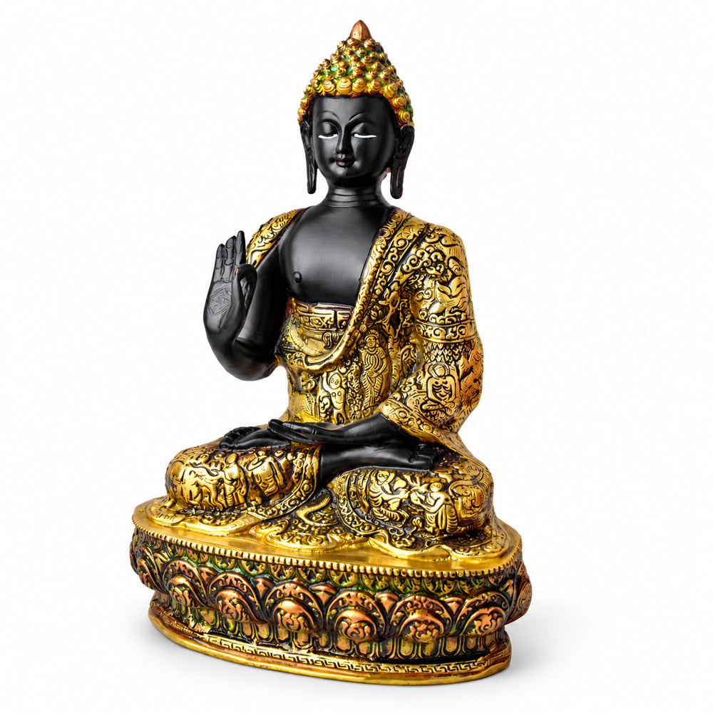 13 Inch Buddha Statue in Sitting Pose – Majestic and Serene