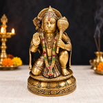 10.6 Inch Brass Hanuman Idol – Protector of Courage and Faith