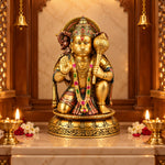 10.6 Inch Brass Hanuman Idol – Protector of Courage and Faith