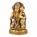 10.6 Inch Brass Hanuman Idol – Protector of Courage and Faith