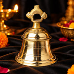 4.7 Inch Authentic Brass Temple Bell Mandir Ghanta for Daily Worship