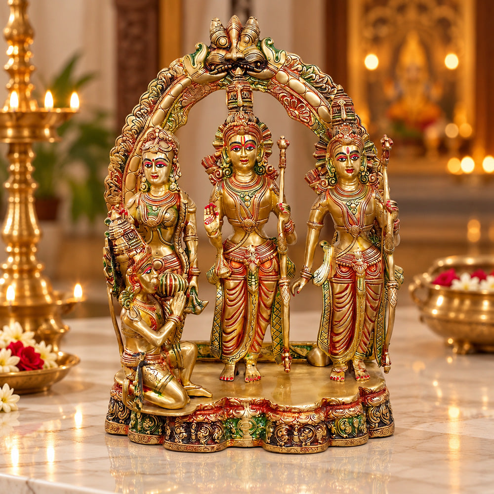 24 Inch Large Shree Ram Darbaar Brass Idol