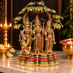 29 Inch Large Brass Ram Darbar Idol with Mango Tree