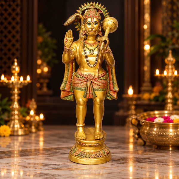 51 Inch Large Brass Powerful Hanuman Statue
