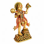 14 Inch Brass Lord Hanuman Carrying Sanjeevani Mountain
