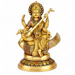 19.3 Inch Big Saraswati Maa Brass Statue