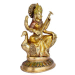 19.3 Inch Big Saraswati Maa Brass Statue